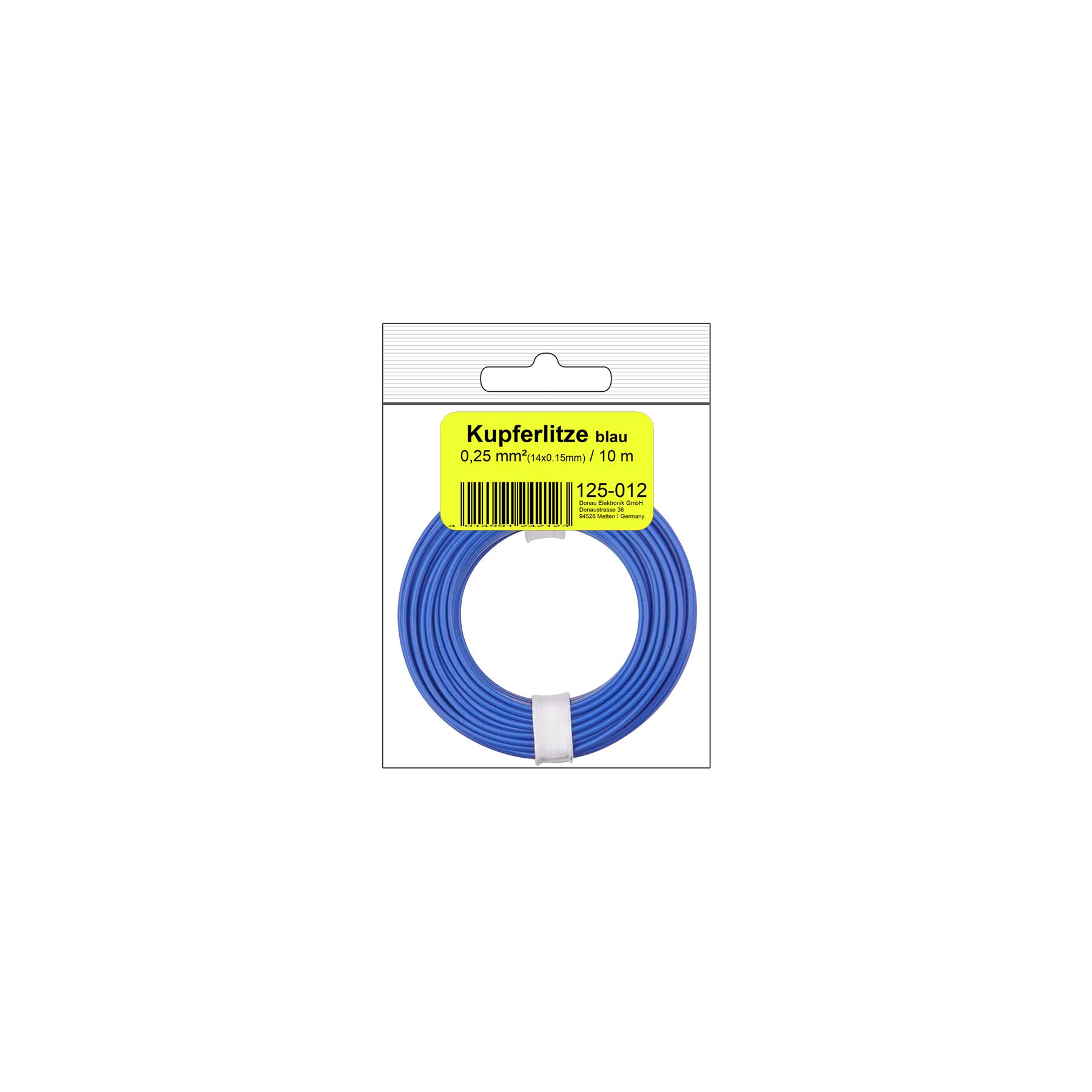 125-012SB - Kupferschalt Litze 0,25 mm² / 10 m / blau in SB Beutel