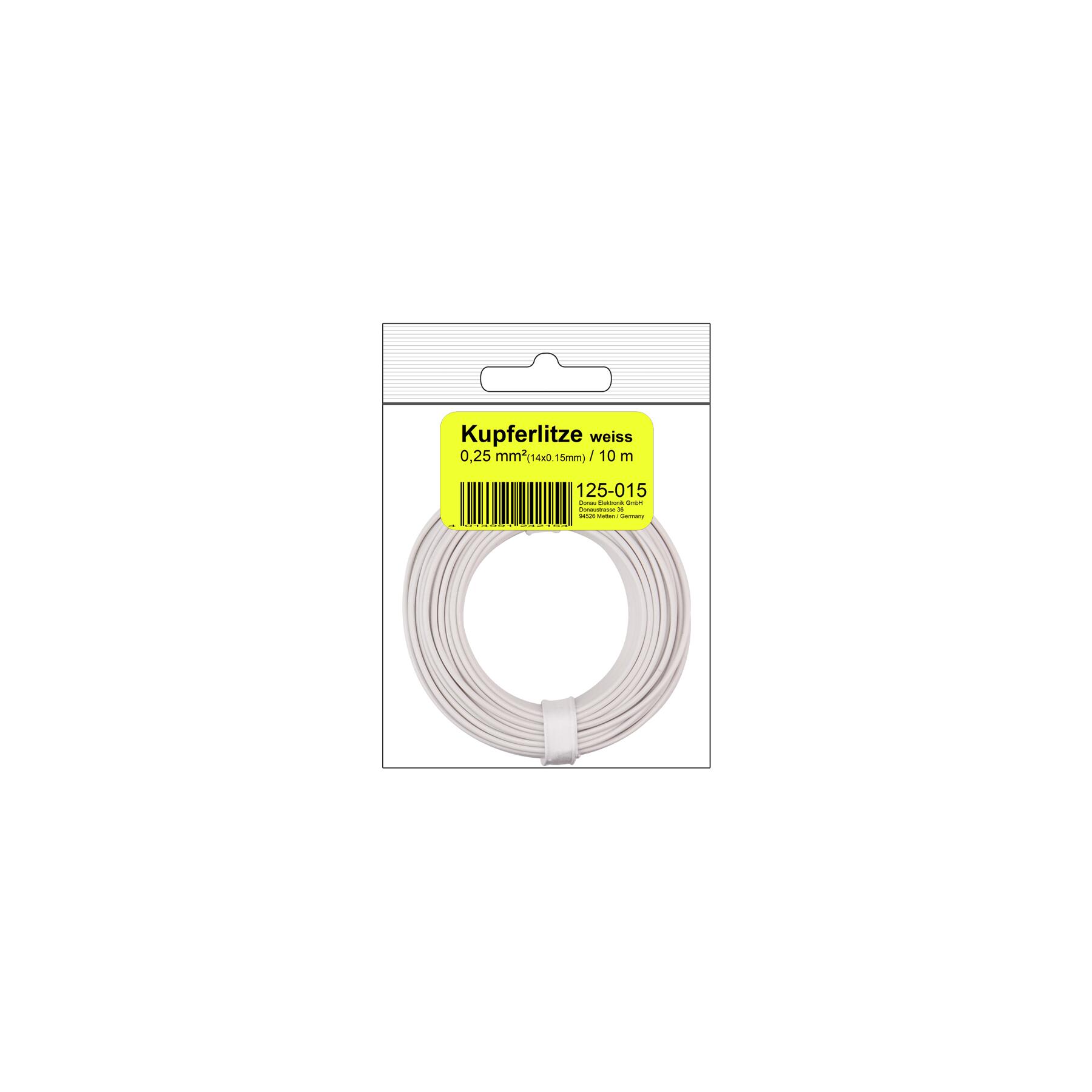 125-015SB - Kupferschalt Litze 0,25 mm² / 10 m / weiss in SB Beutel