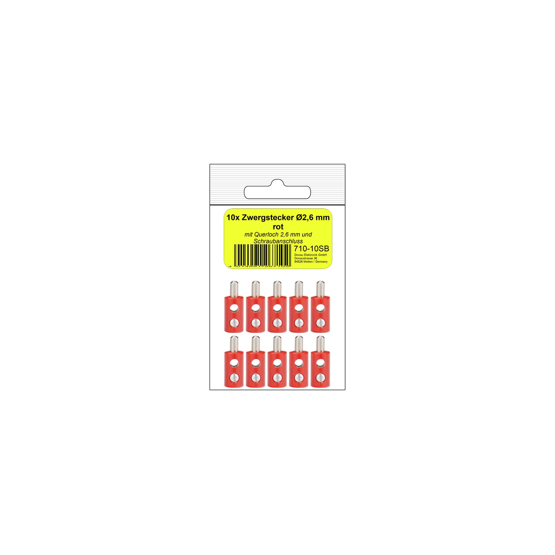 710-10SB - 10 Zwergstecker rot in SB