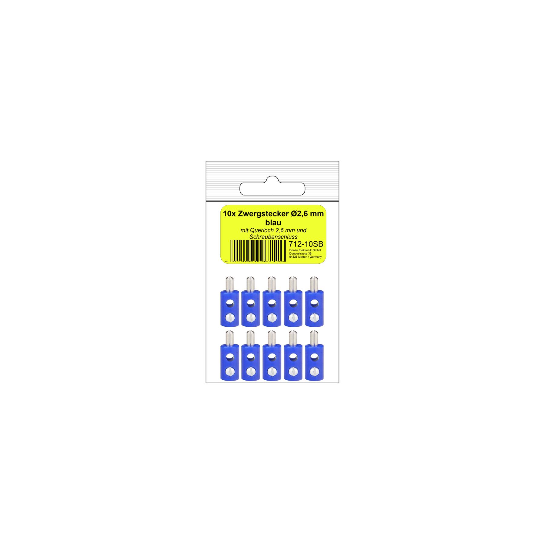 712-10SB - 10 Zwergstecker blau in SB