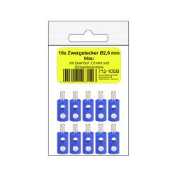 712-10SB - 10 Zwergstecker blau in SB