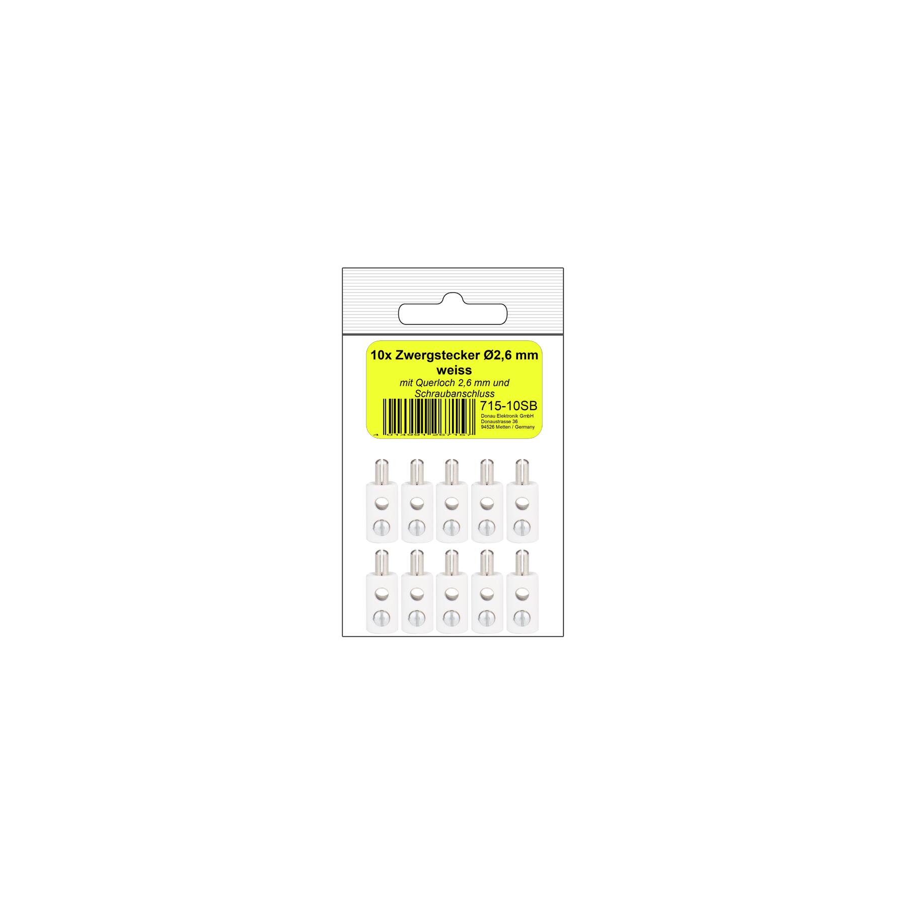 715-10SB - 10 Zwergstecker weiss in SB