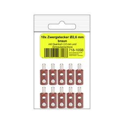 718-10SB - 10 Zwergstecker braun in SB