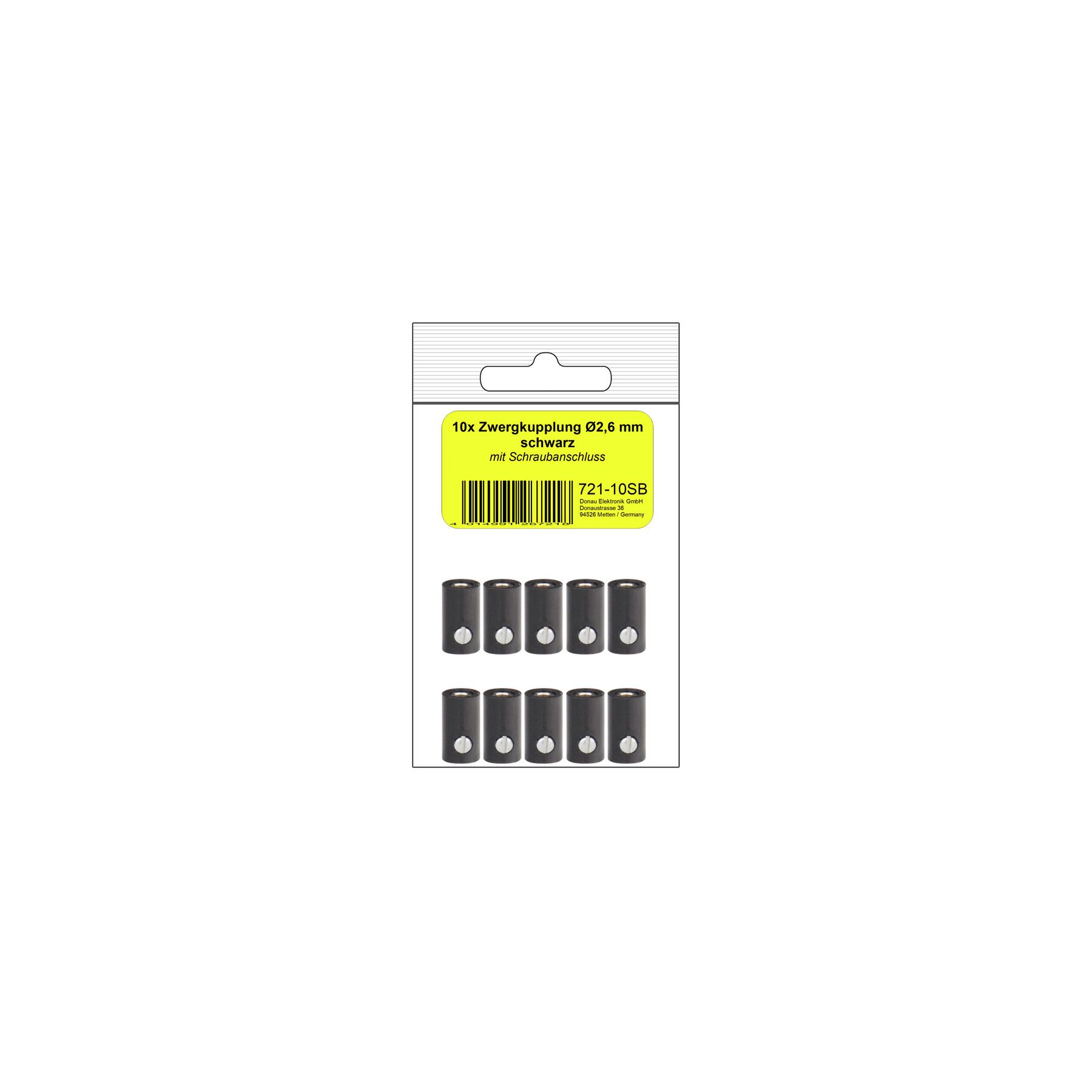 721-10SB - 10 Zwergkupplungen schwarz in SB