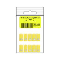 723-10SB - 10 Zwergkupplungen gelb in SB