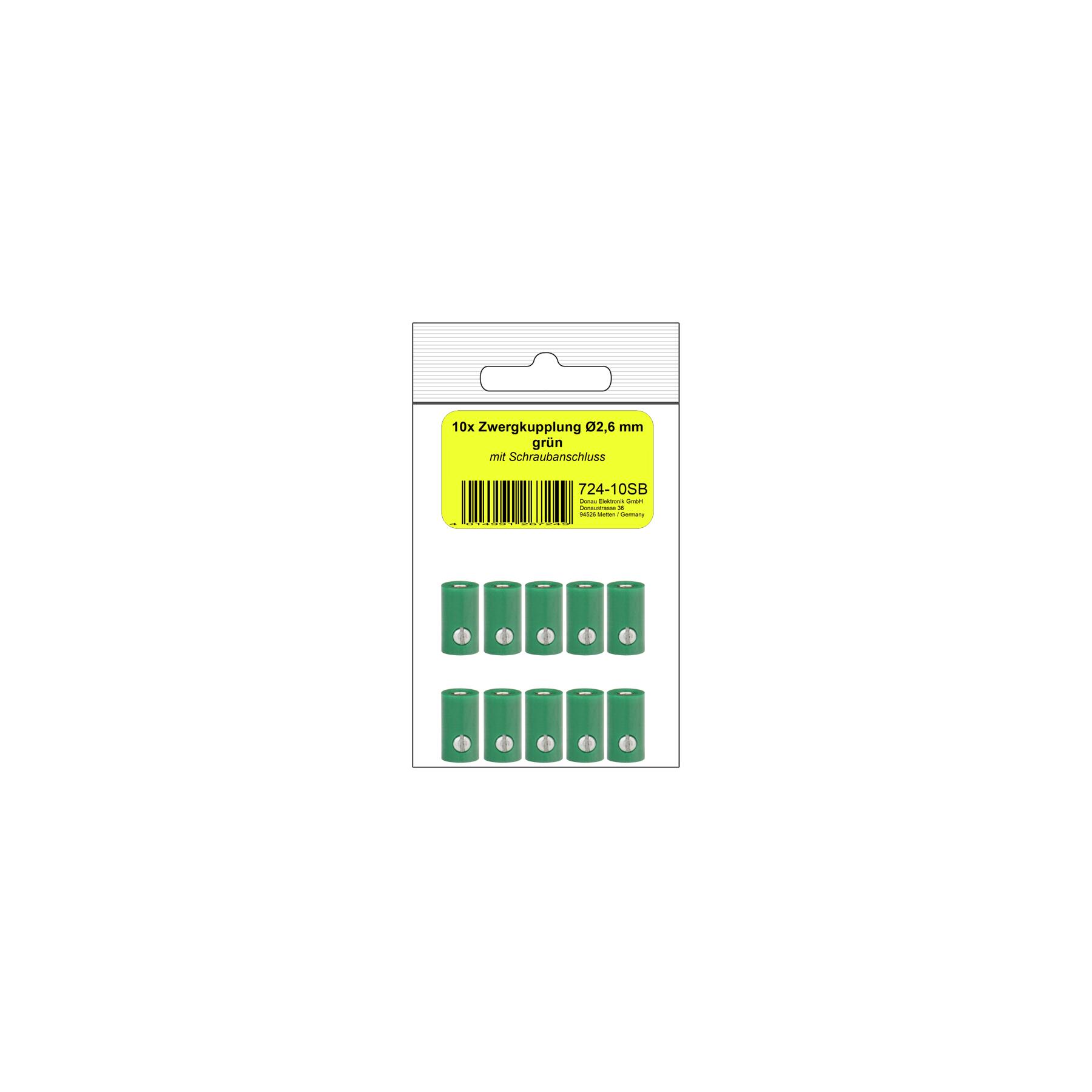724-10SB - 10 Zwergkupplungen grün in SB