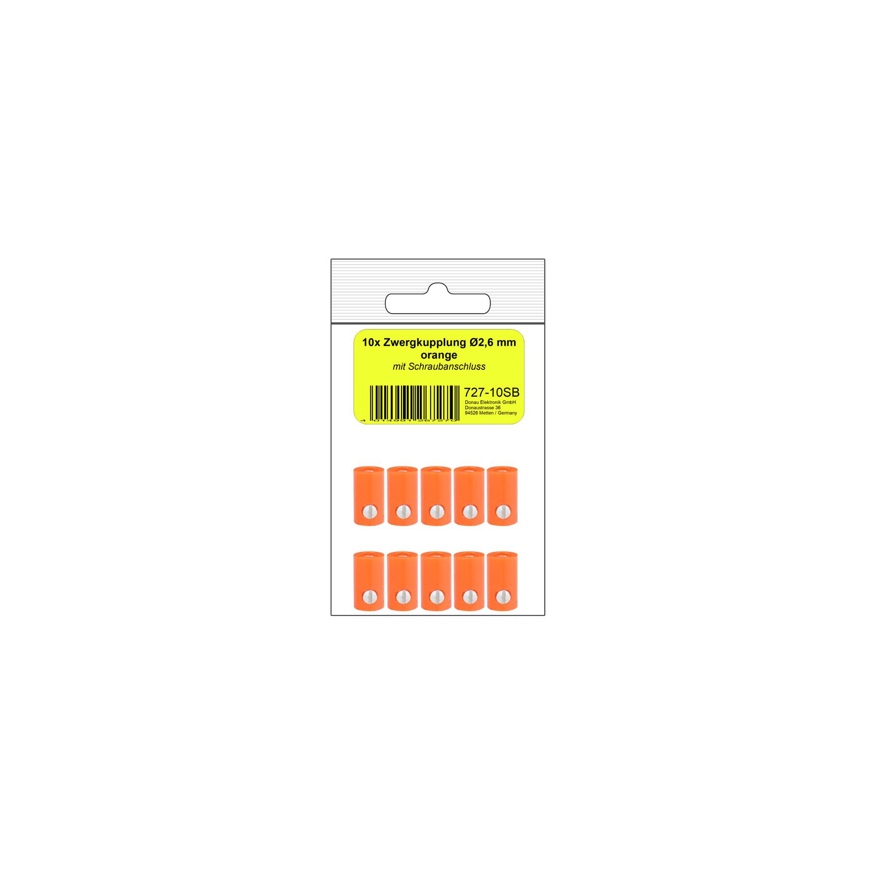 727-10SB - 10 Zwergkupplungen orange in SB