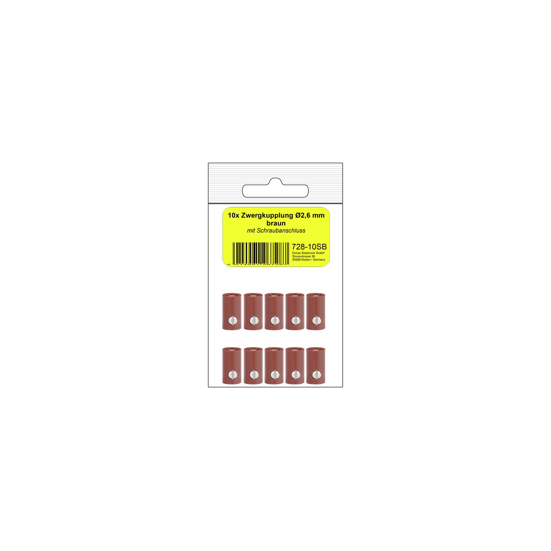 728-10SB - 10 Zwergkupplungen braun in SB