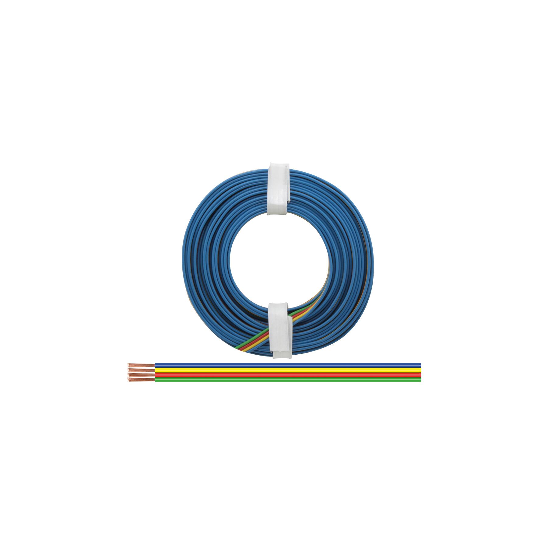 418-5 - Vierlingslitze 0,14 mm² / 5 m blau-gelb-rot-grün