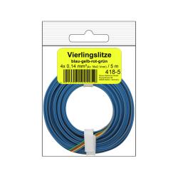418-5SB - Vierlingslitze 0,14 mm² / 5 m...
