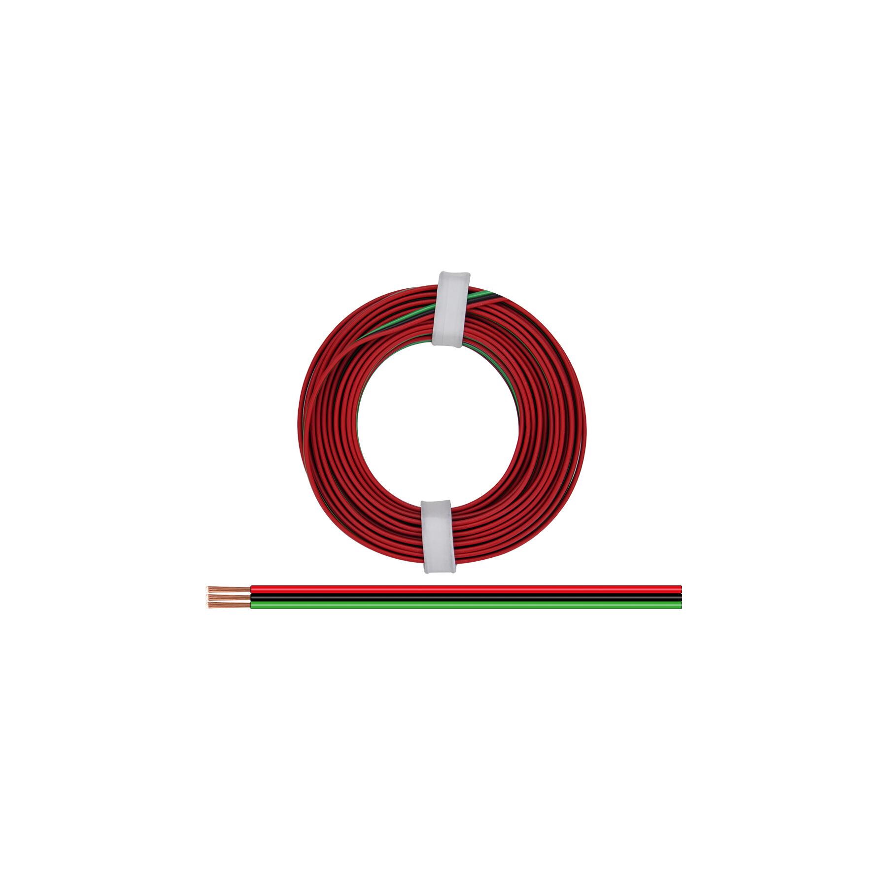 325-014 - Drillingslitze 0,25 mm² / 5 m rot-schwarz-grün