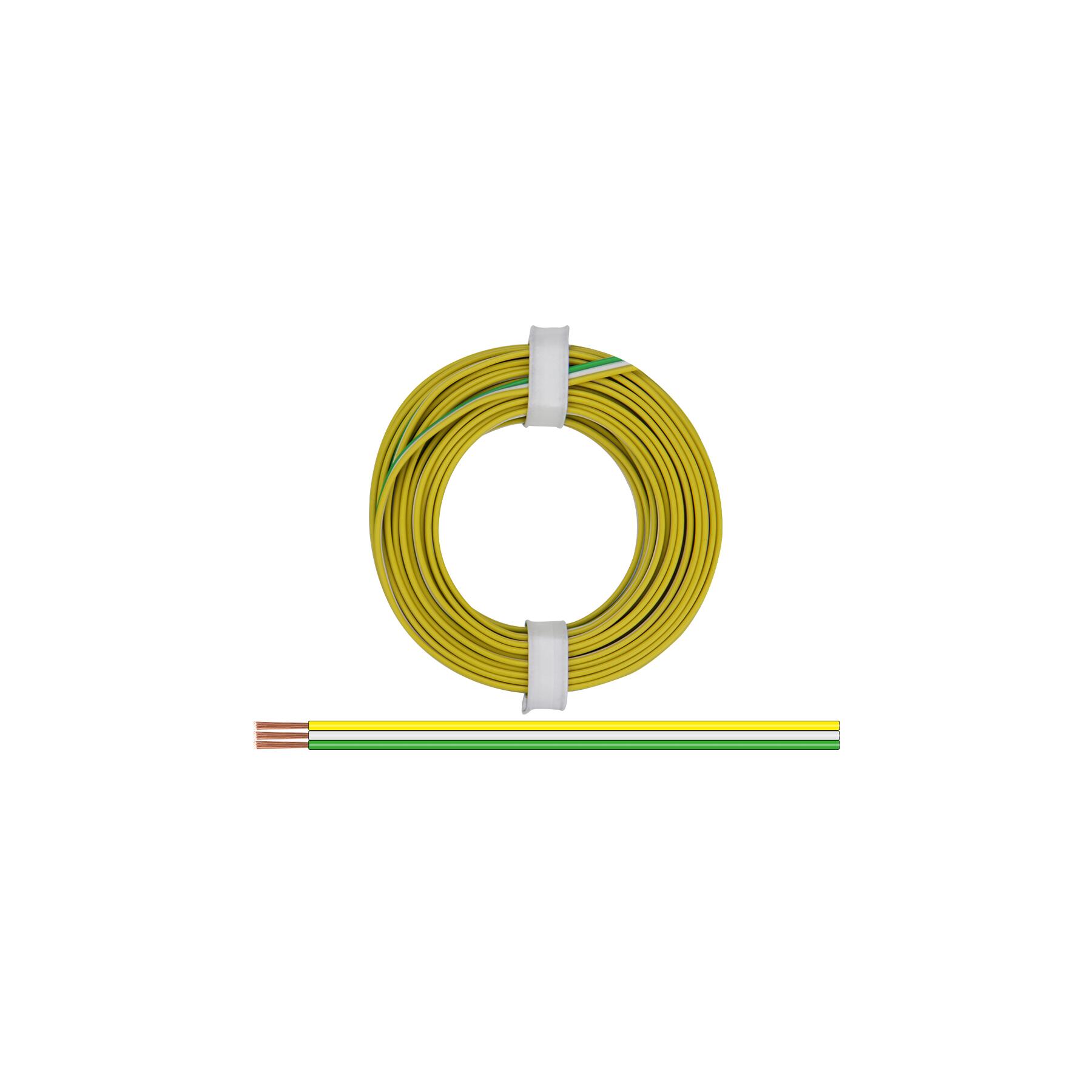 325-354 - Drillingslitze 0,25 mm² / 5 m gelb-weiss-grün