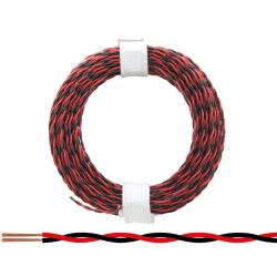 210-10 - Zwillingslitze 0,04 mm² / 10 m rot-schwarz