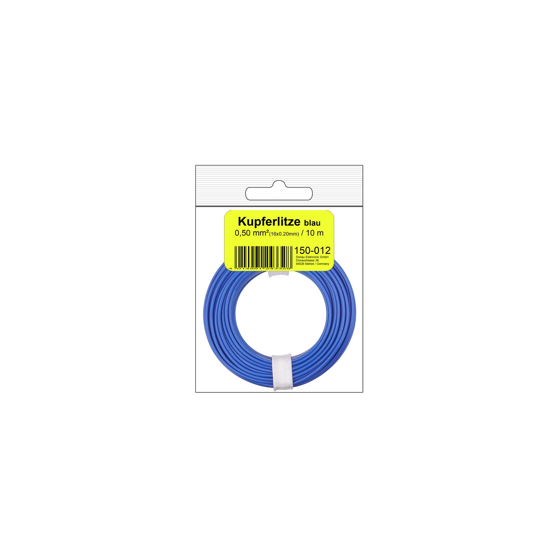 150-012SB - Kupferschalt Litze 0,50 mm² / 10 m / blau in SB Beutel