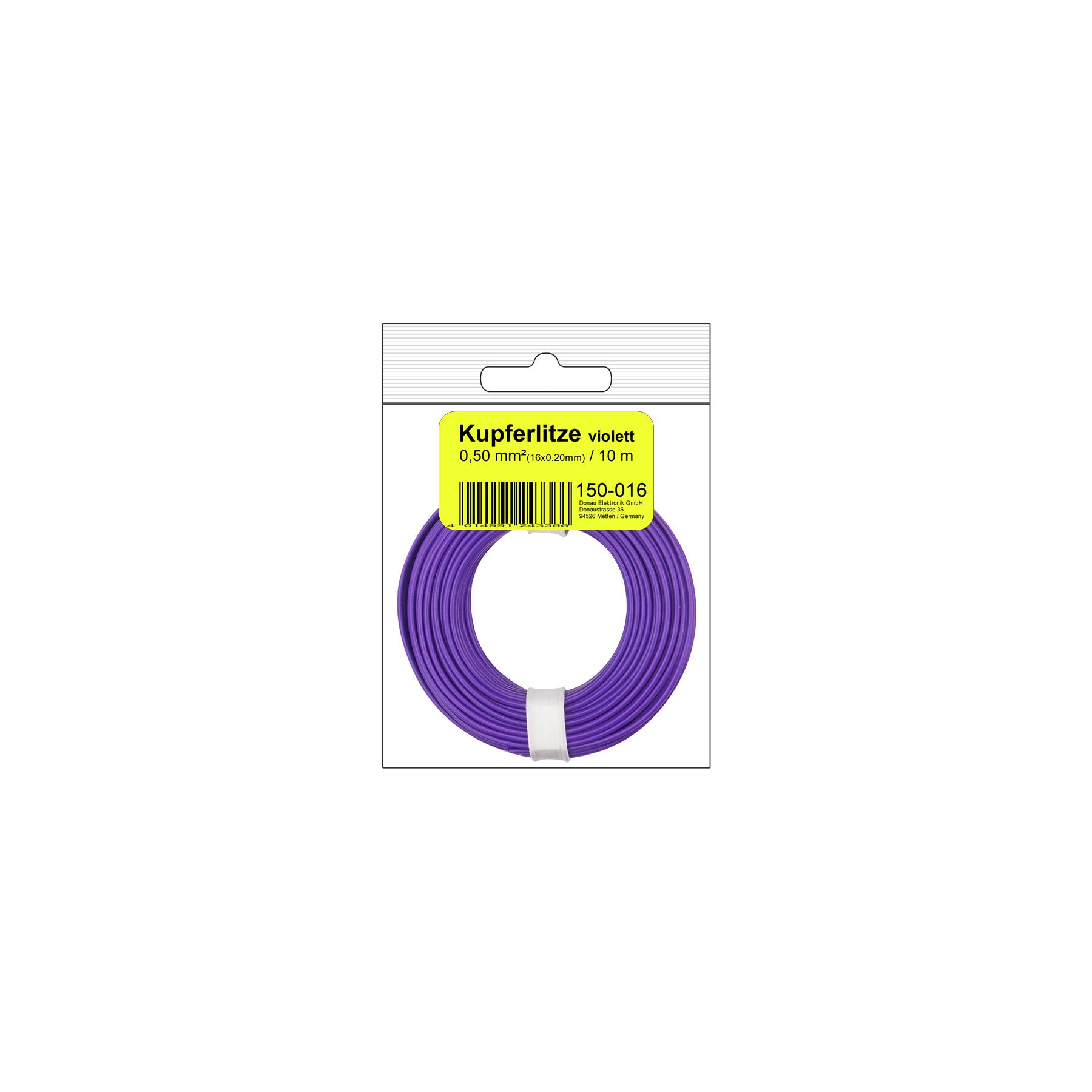 150-016SB - Kupferschalt Litze 0,50 mm² / 10 m / violett in SB Beutel