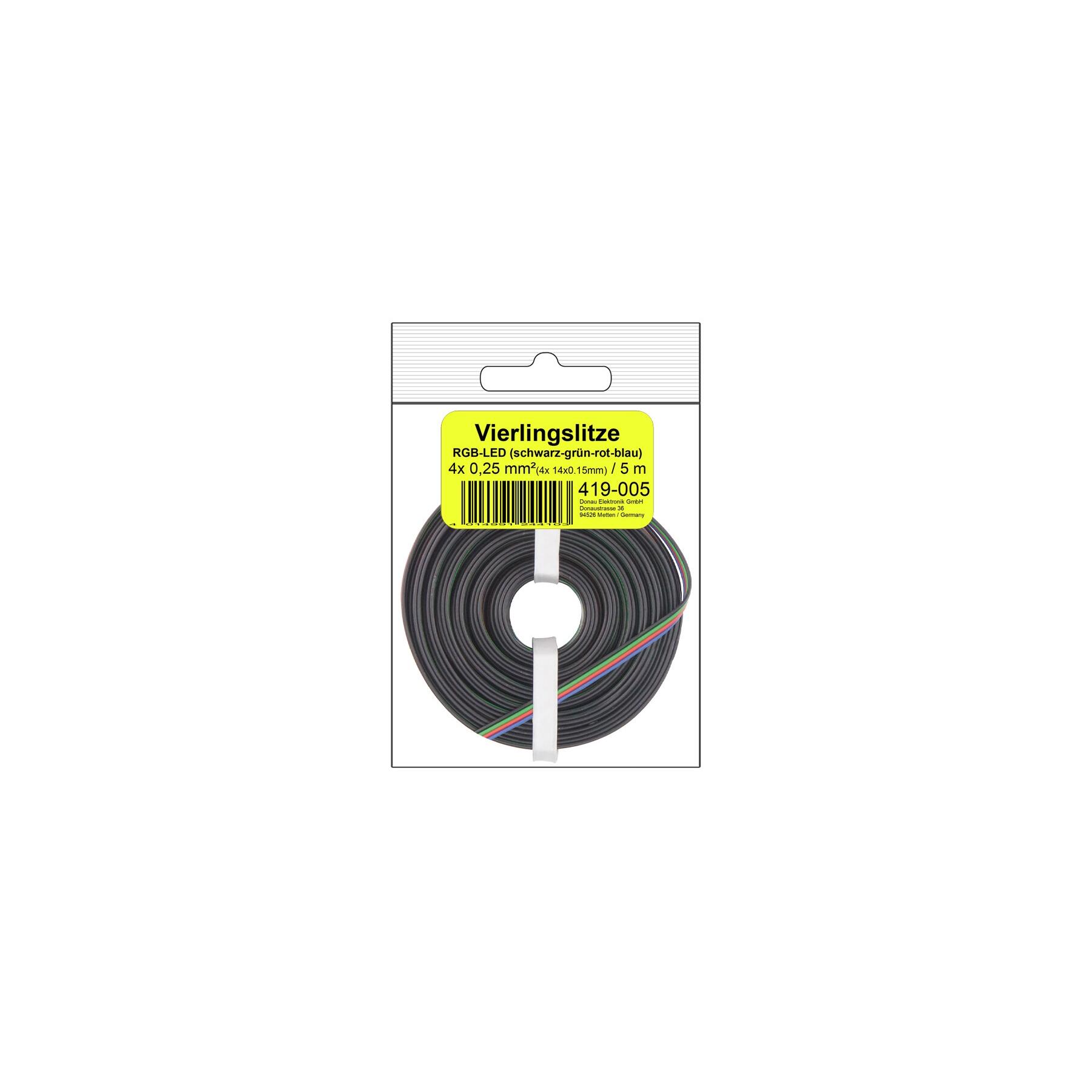 419-005SB - Vierlingslitze 0,25 mm² / 5 m für RGB LED Streifen in SB