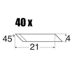MS45 - Ersatzklingen 45° abgewinkelt - 40 St.