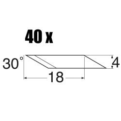 MS46 - Ersatzklingen 30° abgewinkelt - 40 St.