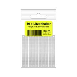118-25SB - Litzenhalter mit 25 Klemmen / 10 Stück in...