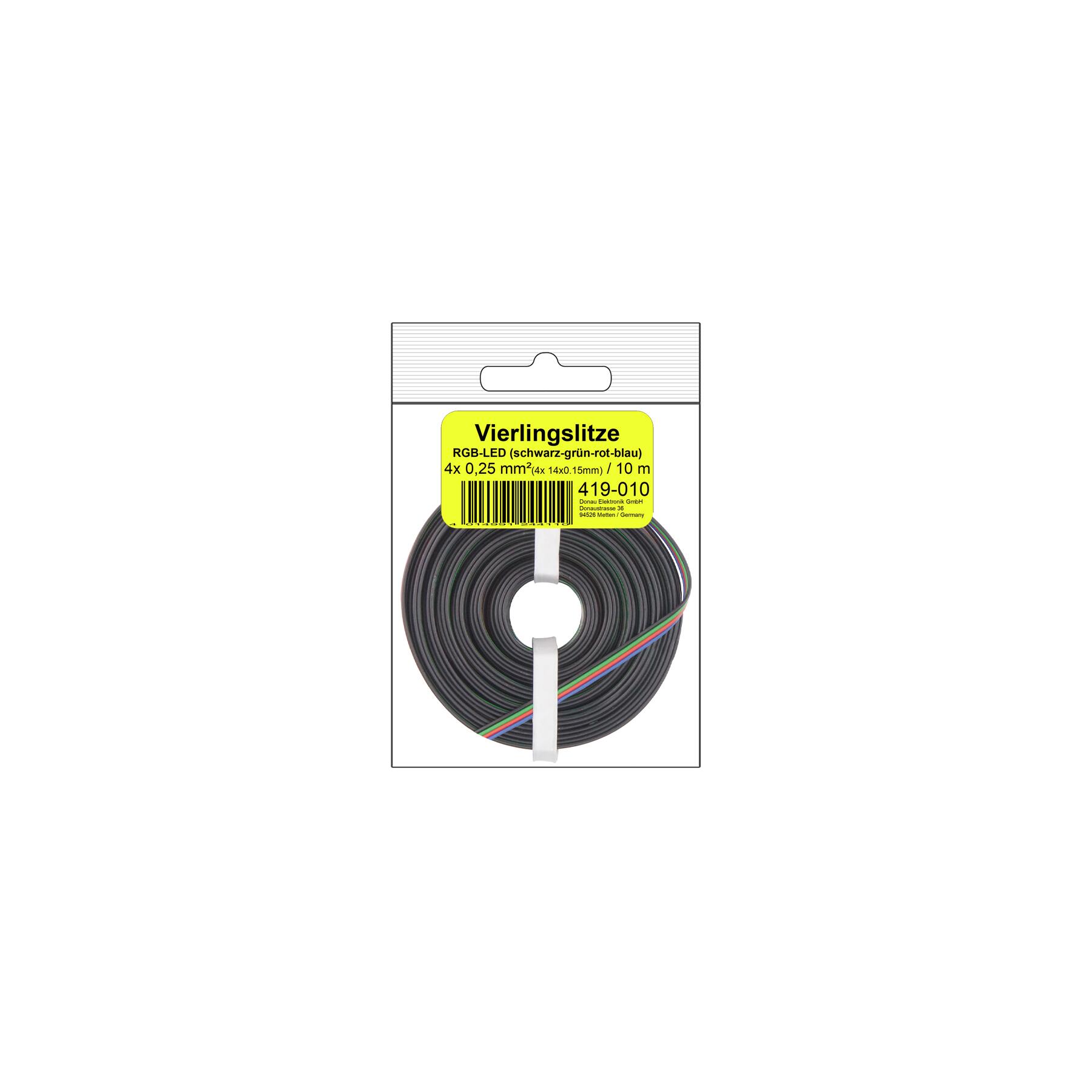 419-010SB - Vierlingslitze 0,25 mm² / 10 m für RGB LED Streifen in SB
