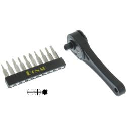MBS10 - Mini Ratsche mit 10 Mini Bits