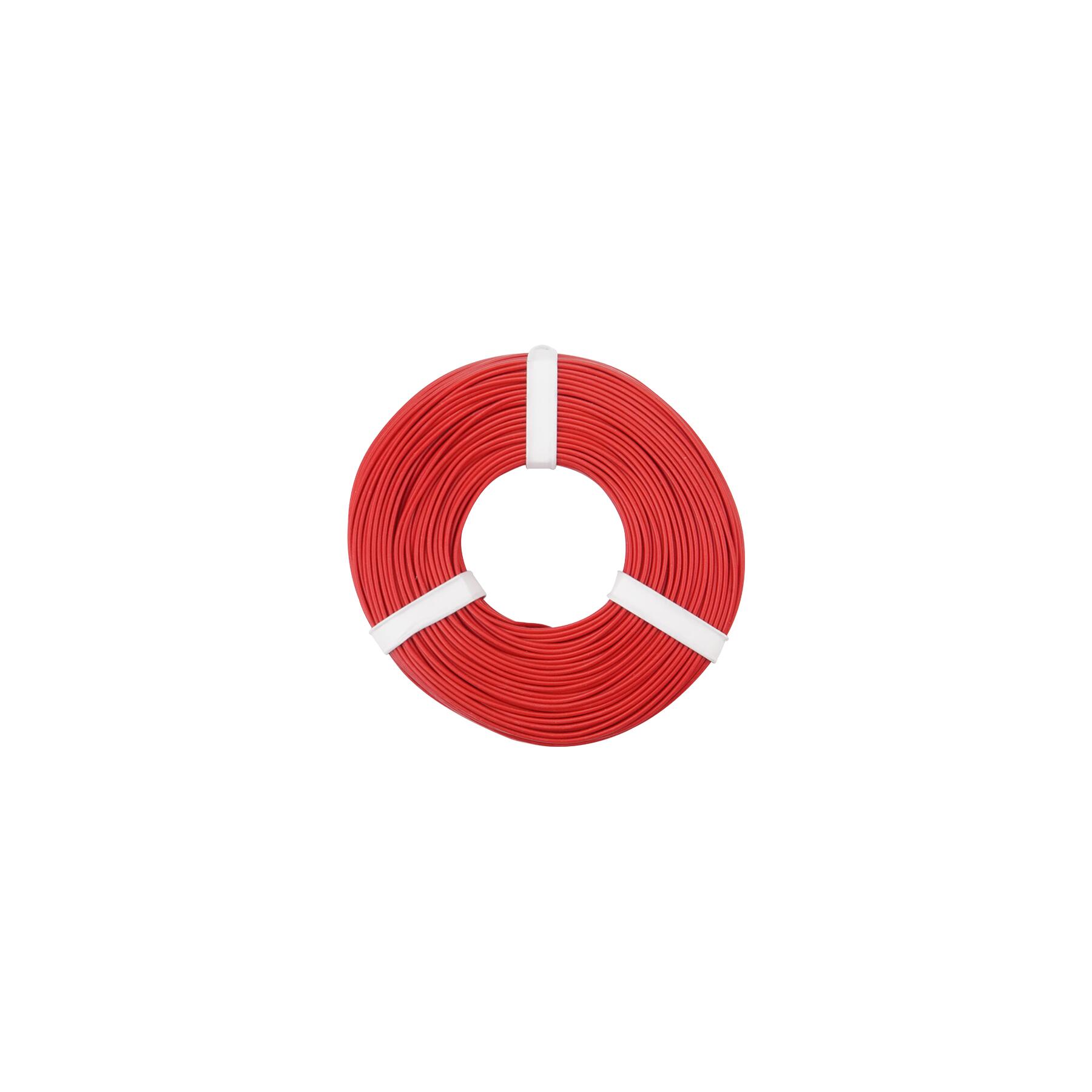 125-050 - Kupferschalt Litze 0,25 mm² / 50 m / rot