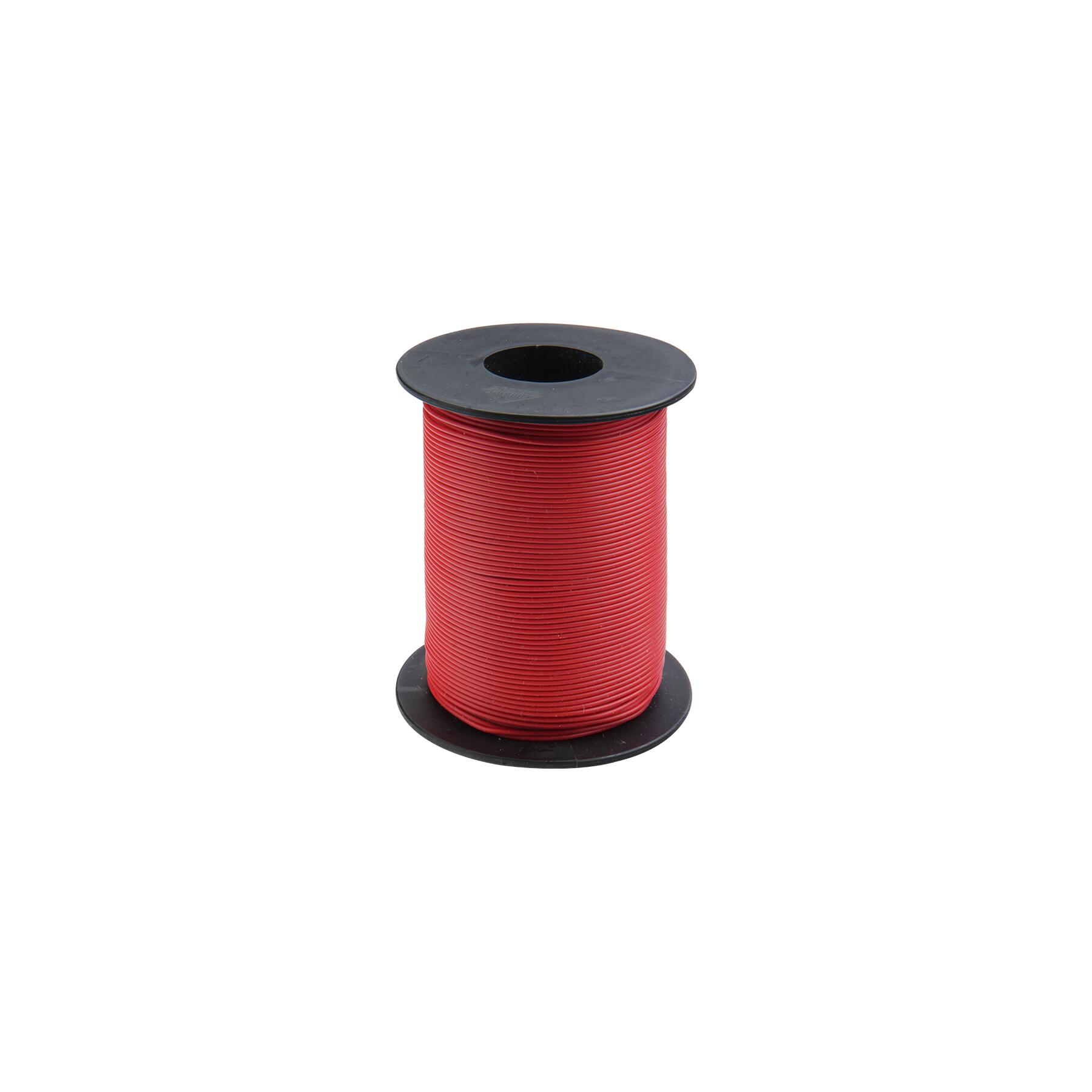 125-S50-0 - Kupferschaltlitze 0,25 mm² / 50m auf Spule rot