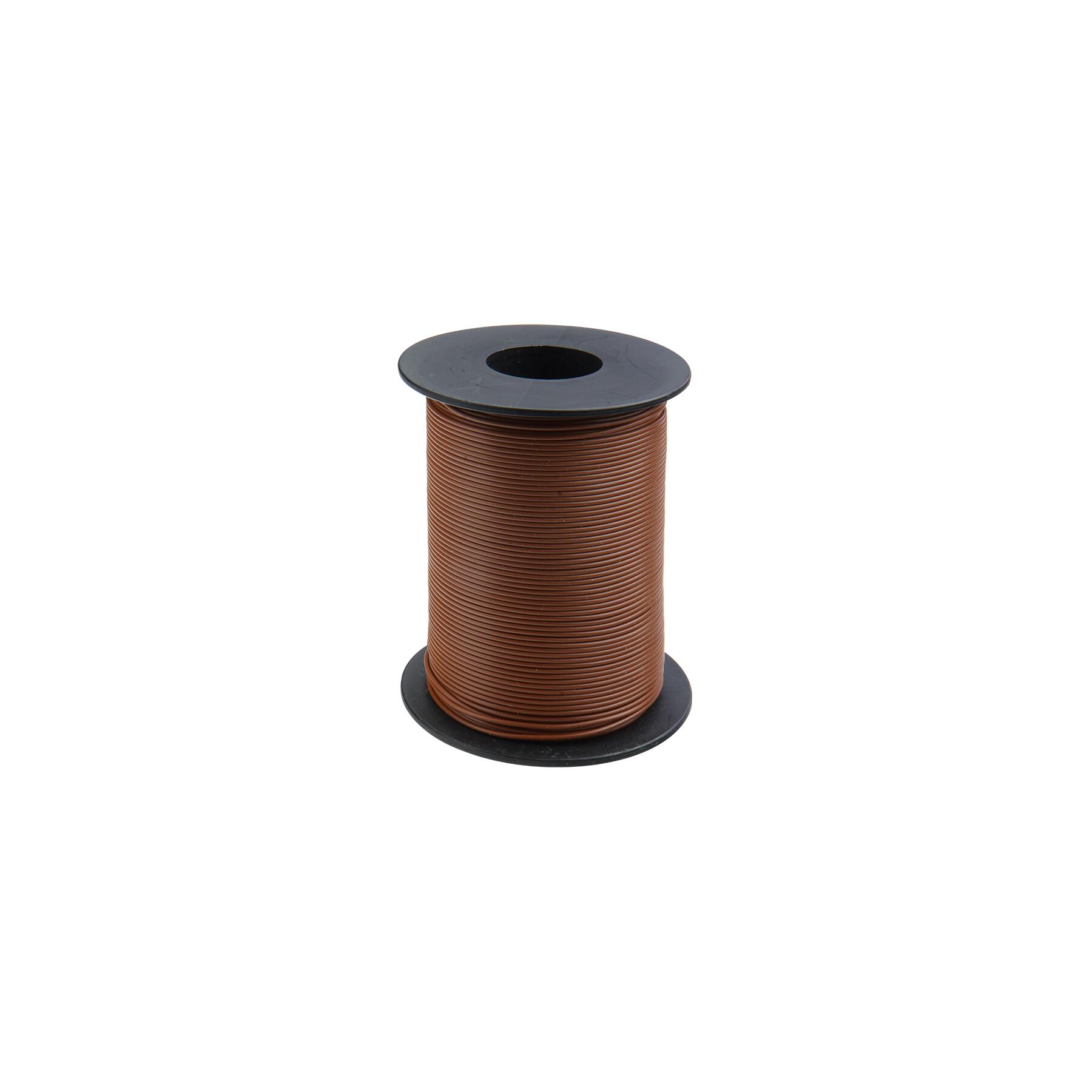 125-S50-8 - Kupferschaltlitze 0,25 mm² / 50m auf Spule braun