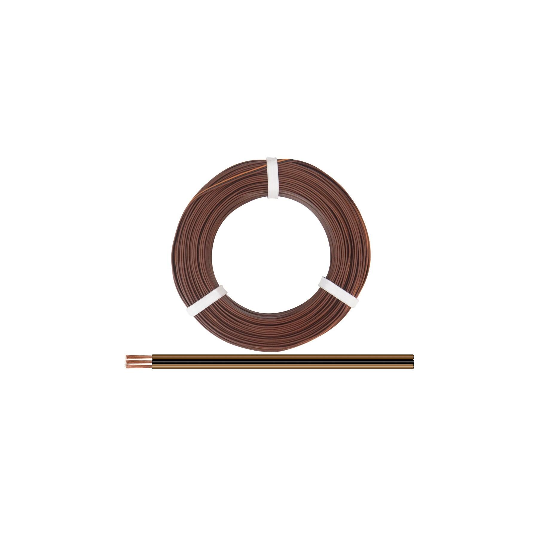 318-818-25 - Drillingslitze 0,14 mm² / 25 m dunkelbraun-schwarz-hellbraun