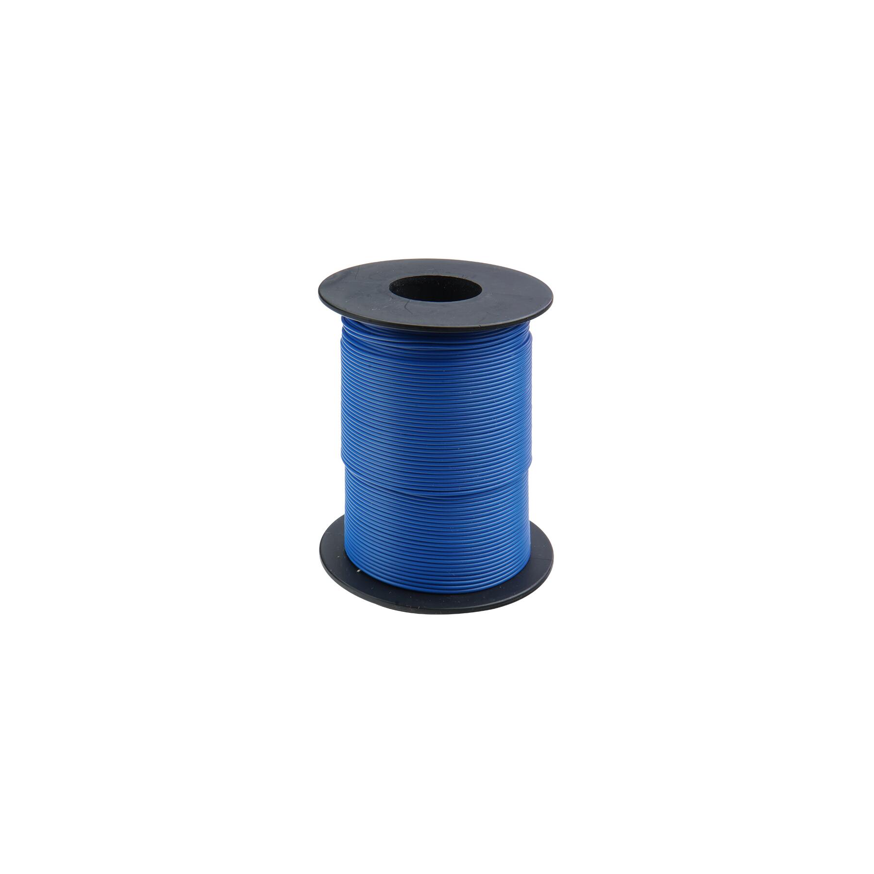 105-2-100 - Kupferschalt Draht 0,5 mm / 100 m blau