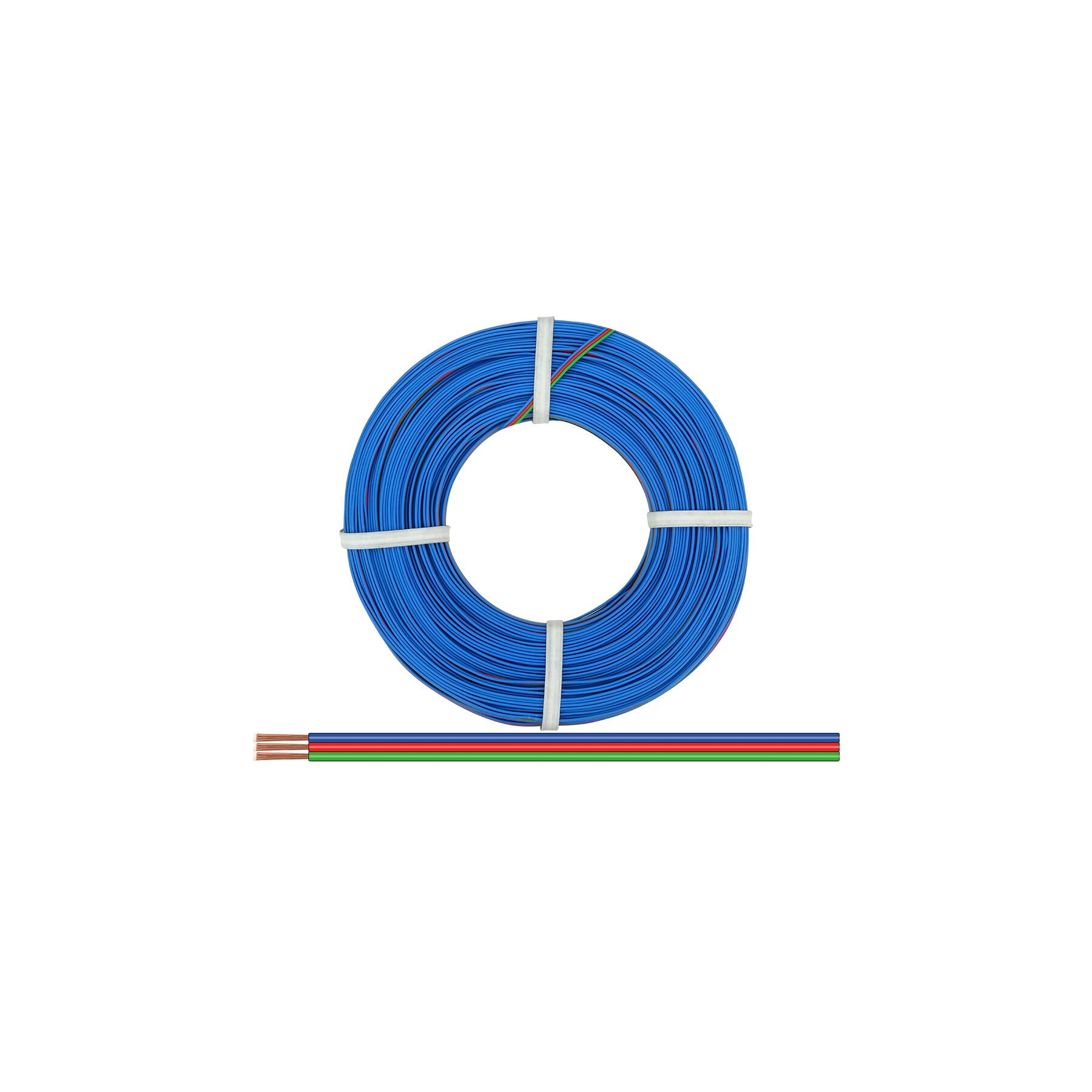318-204-50 - Drillingslitze 0,14 mm² / 50 m blau-rot-grün
