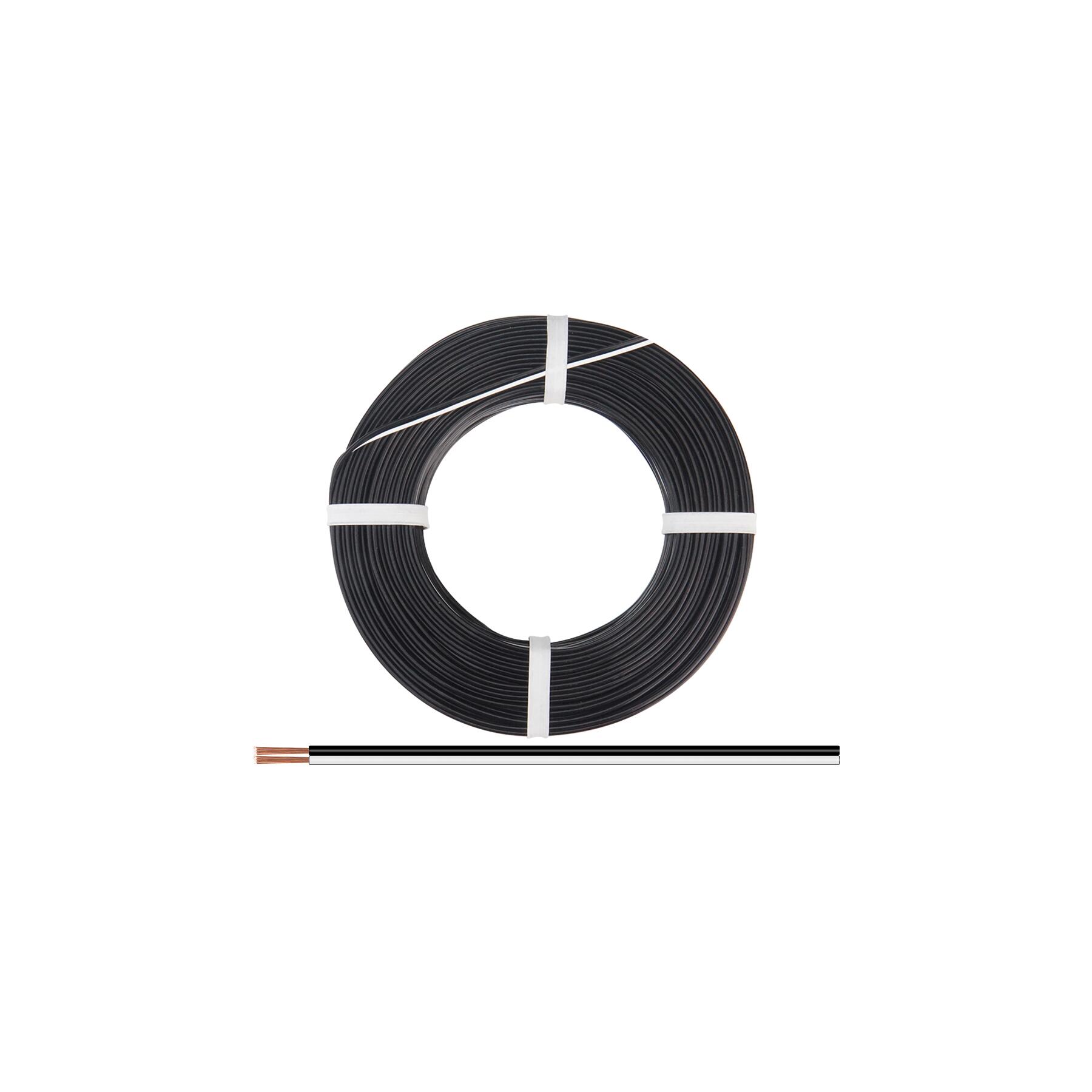 250-15-25 - Zwillingslitze 0,50mm² / 25m schwarz-weiß