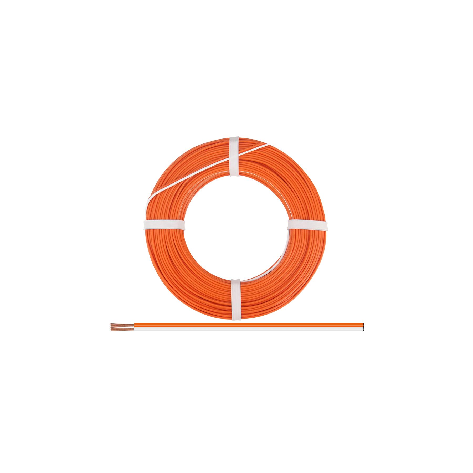 250-57-25 - Zwillingslitze 0,50mm² / 25m weiß-orange