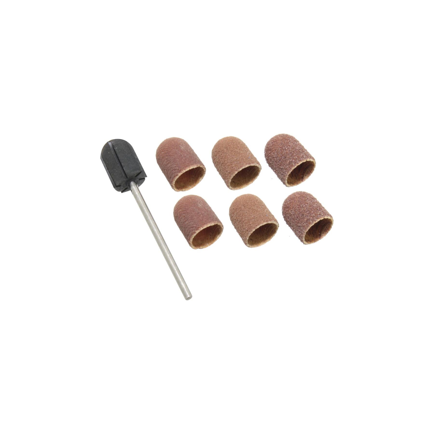 1628 - 6 Schleifkappen Ø 10 mm + Träger