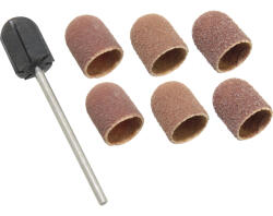 1628 - 6 Schleifkappen Ø 10 mm + Träger