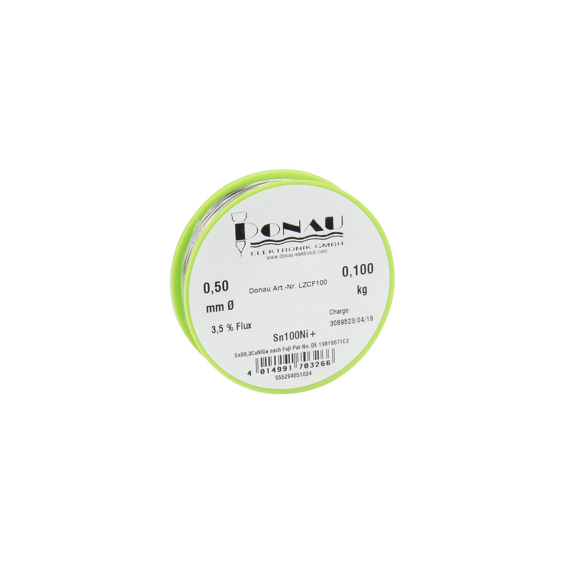 LZCF100 - Lötzinn CLEAR" Ø0,5 mm Sn100Ni+ Spule 100g"
