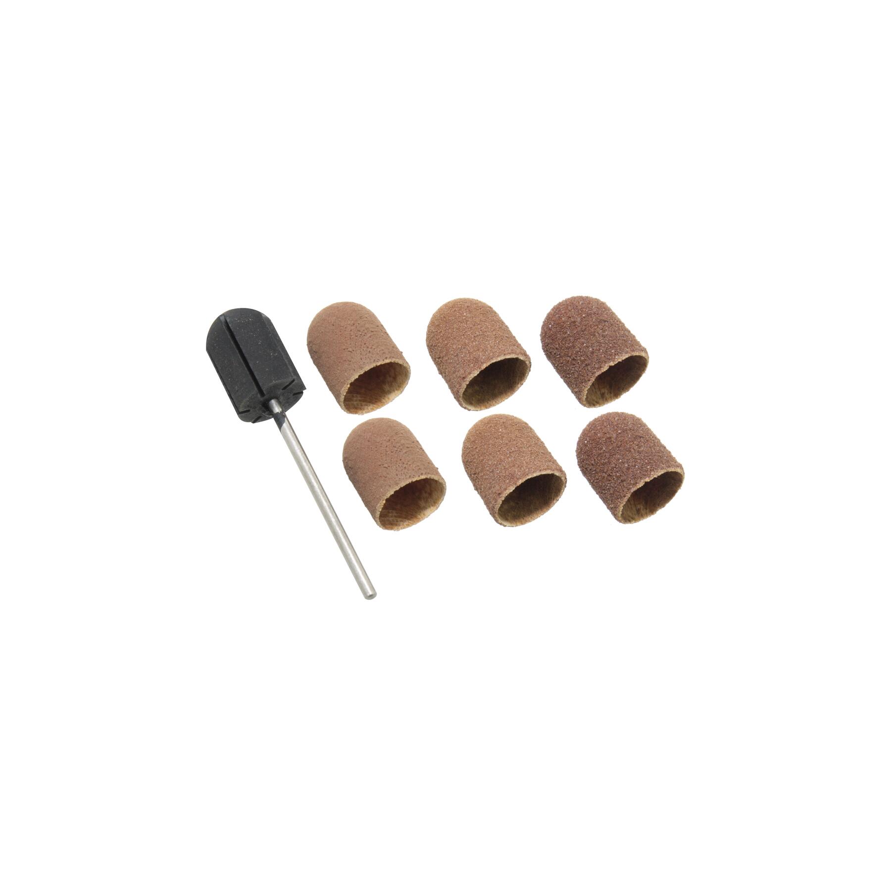 1629 - 6 Schleifkappen Ø 13 mm + Träger