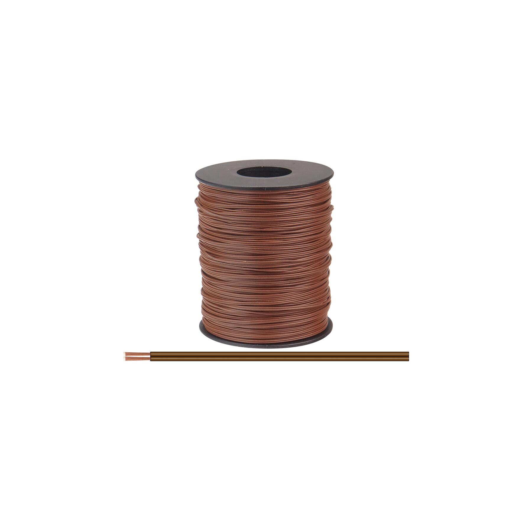 114-88-100 - Zwillingslitze 0,08 mm² / 100 m braun-braun
