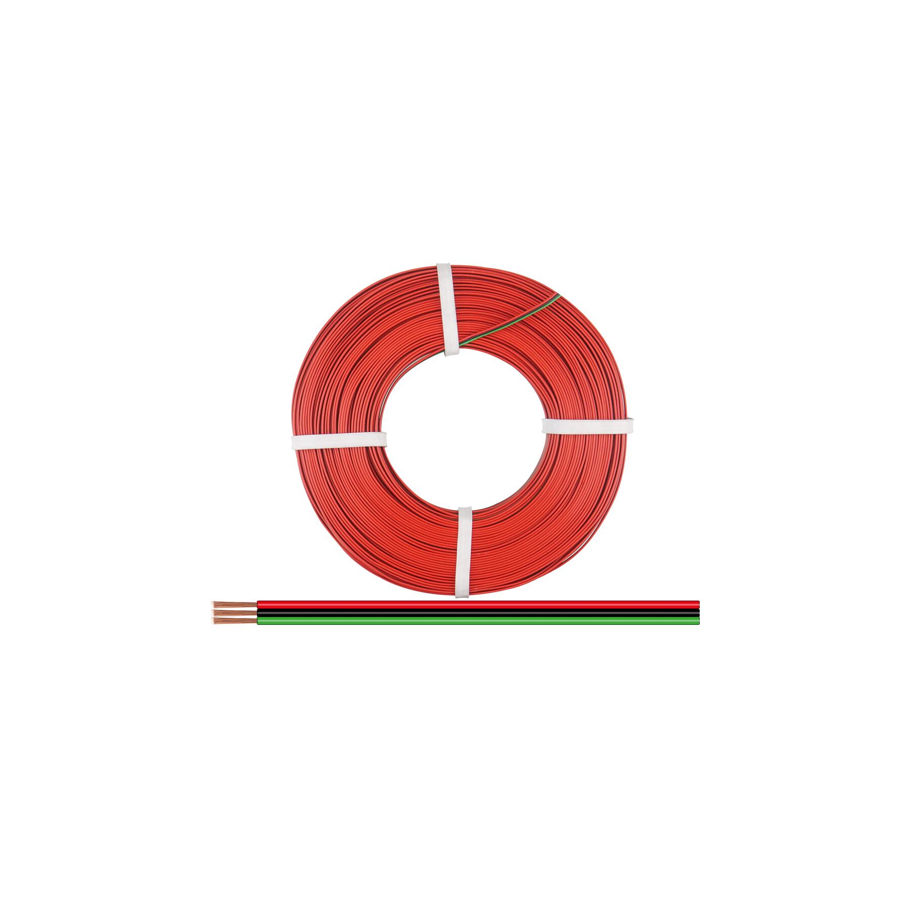 325-014-50 - Drillingslitze 0,25 mm² / 50 m rot-schwarz-grün