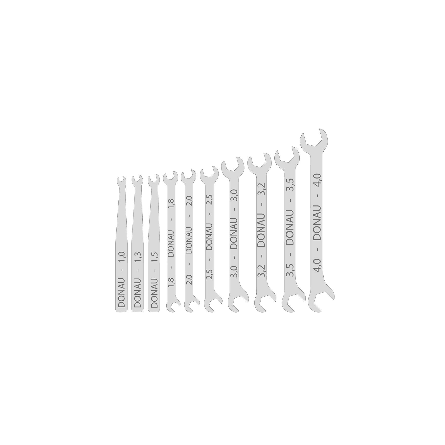 980-SET - Micro-Maulschlüssel-Set 10-tlg. 1-4 mm