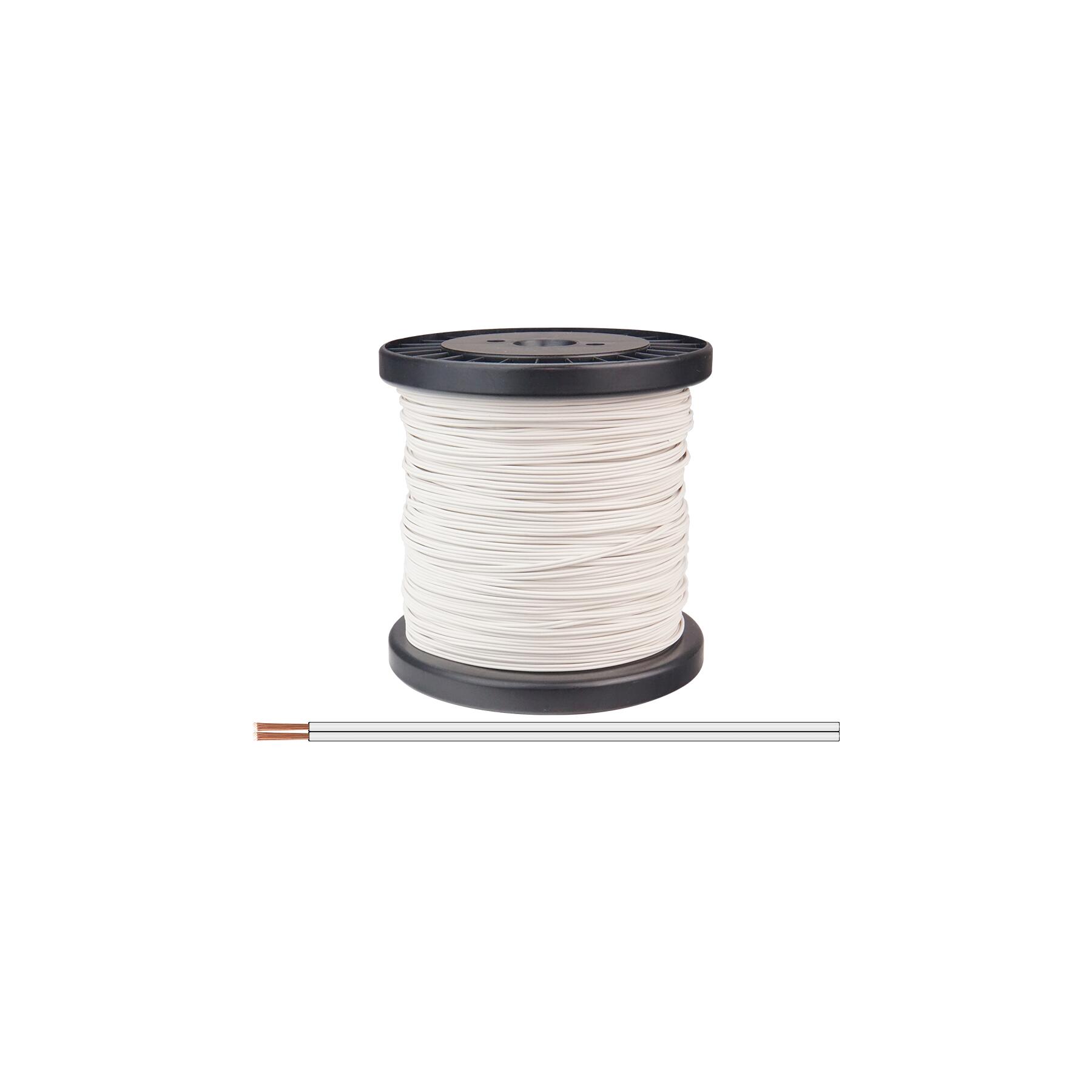 218-55-100 - Zwillingslitze 0,14 mm² / 100 m weiß-weiß