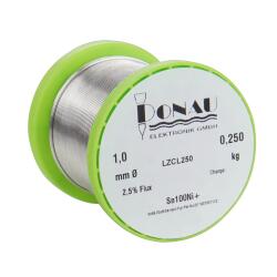 LZCL250 - Lötzinn CLEAR" Ø1 mm Sn100Ni+...