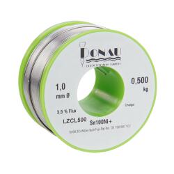 LZCL500 - Lötzinn CLEAR" Ø1 mm Sn100Ni+...