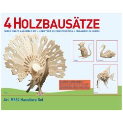 M852 - Holzbausatz 4 x Haustiere