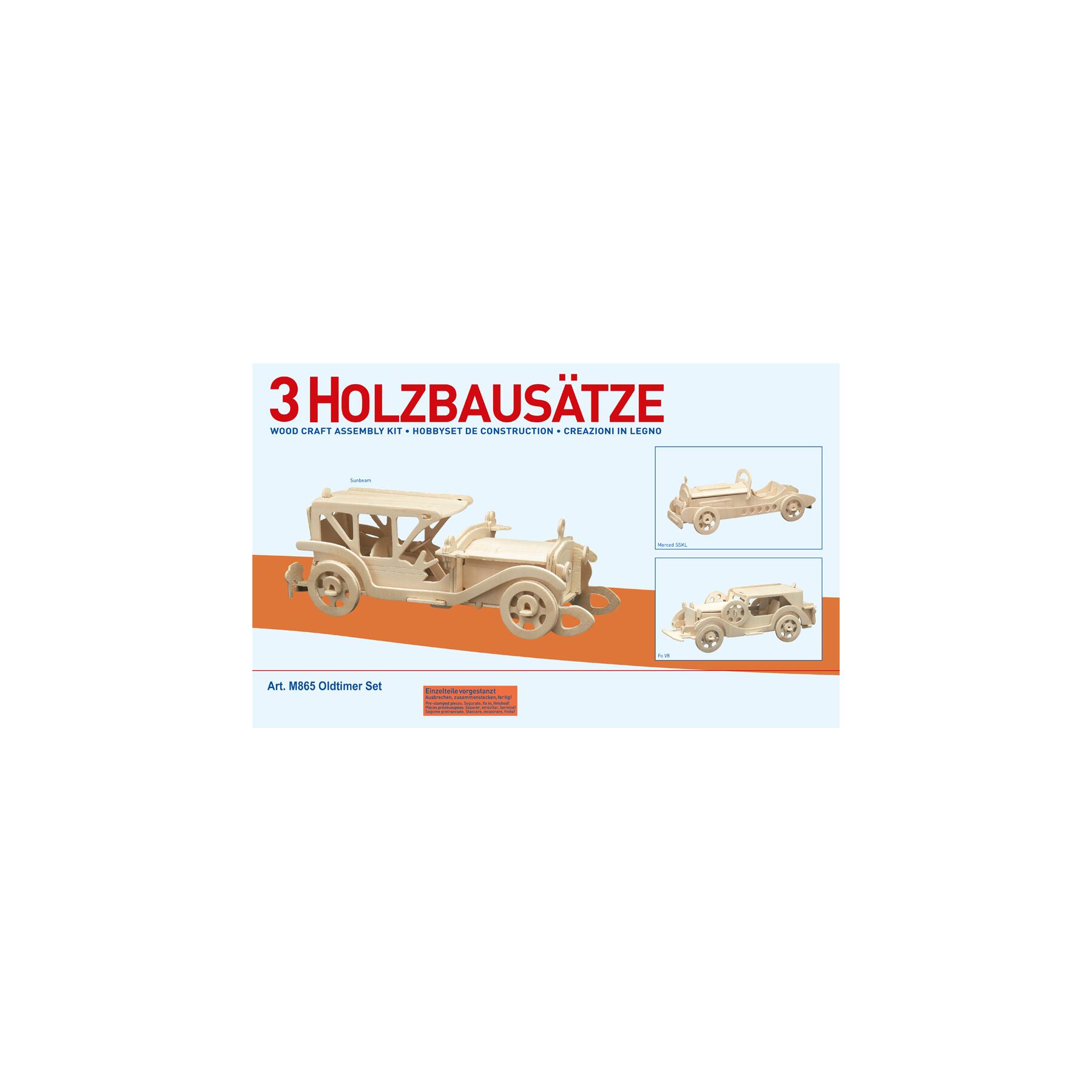 M865 - Holzbausatz 3 x Oldtimer