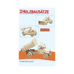 M863 - Holzbausatz 3 x Baufahrzeuge