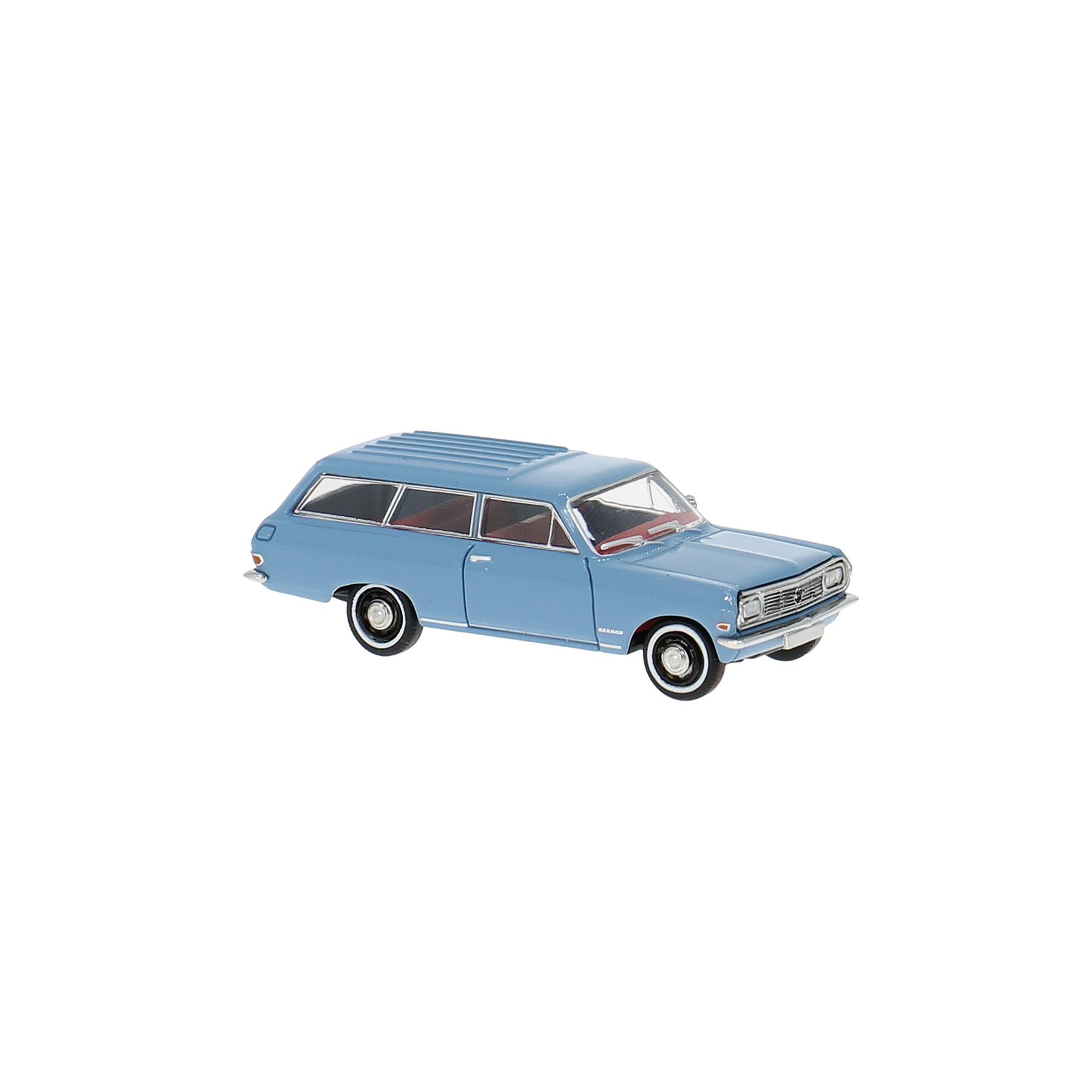 Brekina 20476 H0 Opel Rekord B CarAVan in hellblau