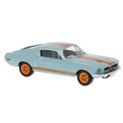 Brekina 19619 H0 Ford Mustang ´65 hellblau/orange