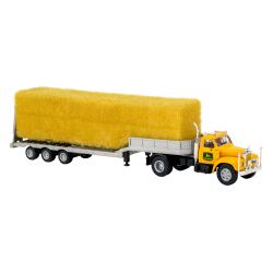 Brekina 85984 H0 Mack B61 mit beladenem Tieflader, gelb