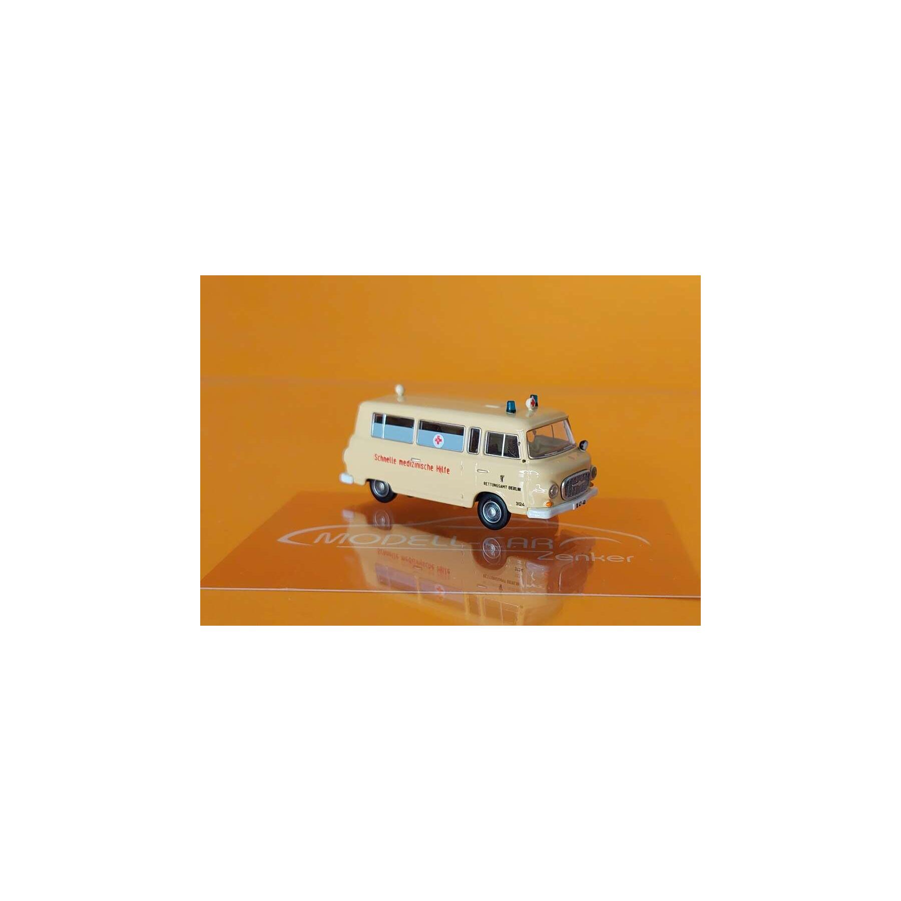 Modell-Car Zenker 03-455 IFA Barkas B 1000 KTW "Rettungsamt Berlin", 1:87